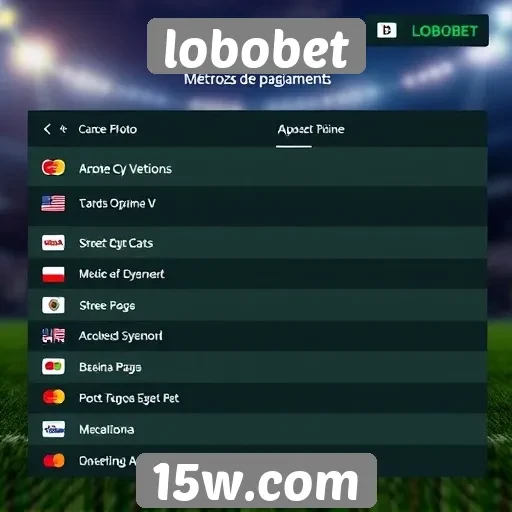 Métodos de pagamento disponíveis na lobobet